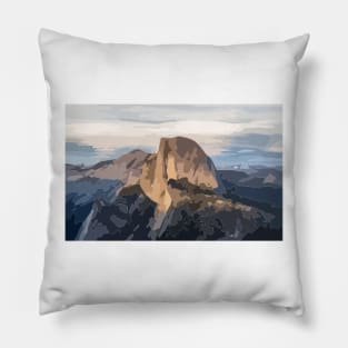 Half Dome Digital Painting Pillow