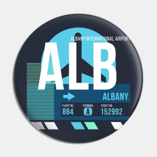 Albany (ALB) Airport // Sunset Baggage Tag Pin