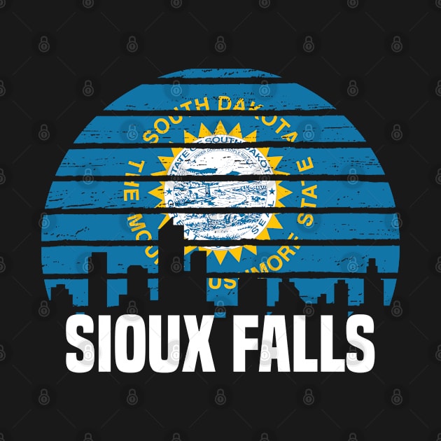 Sioux Falls South Dakota SD Group City Silhouette by jkshirts