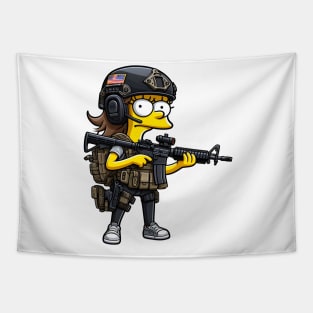 Tactical Yellow People Tapestry