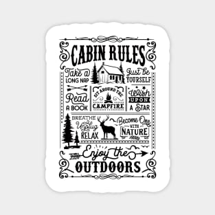 Cabin Rules Magnet