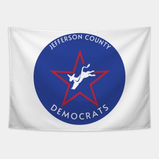 Blue Jefferson County Democrats Logo Tapestry