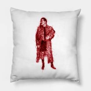 Pedro Pascal line art Pillow