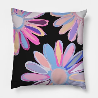 Abstract Multicolor Flowers Pillow