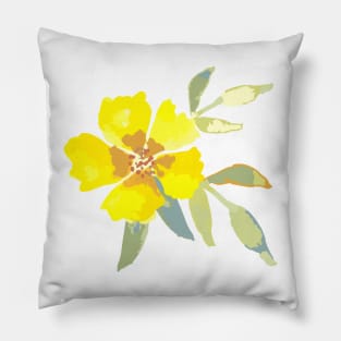 Zesty yellow floral Pillow