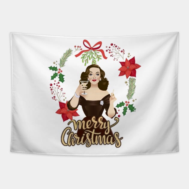 Christmas Bette Tapestry by Risky Mulyo