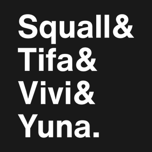 Squall & Tifa & Vivi & Yuna T-Shirt