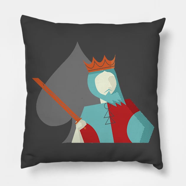 King of Spades Pillow by Shapetrix