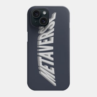 Metaverse Illusion retro fun etherium blockchain text graphic Phone Case