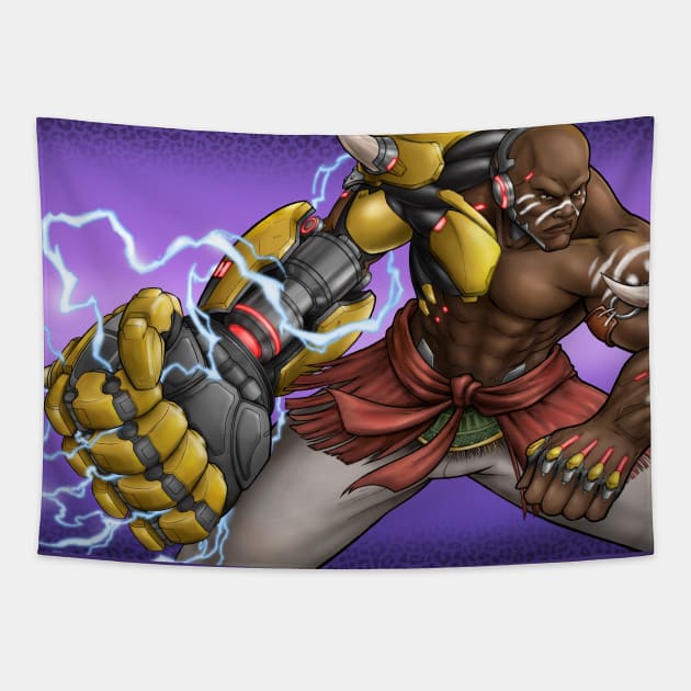 Doomfist of Numbani Tapestry by AdamCRivera