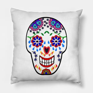 Sugar Skull Pattern (Black) Pillow