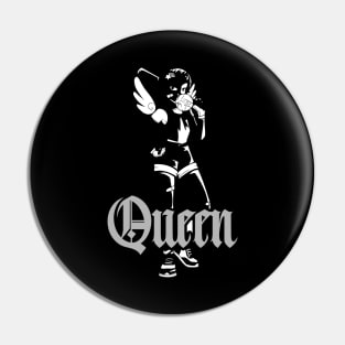 Anime Queen Girl with baseball bat Pin