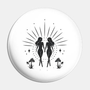 Sister Sun Goddesses Pin