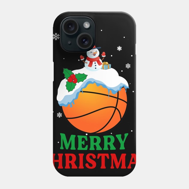 Merry Christmas Basketball Xmas Gift Phone Case by Dunnhlpp