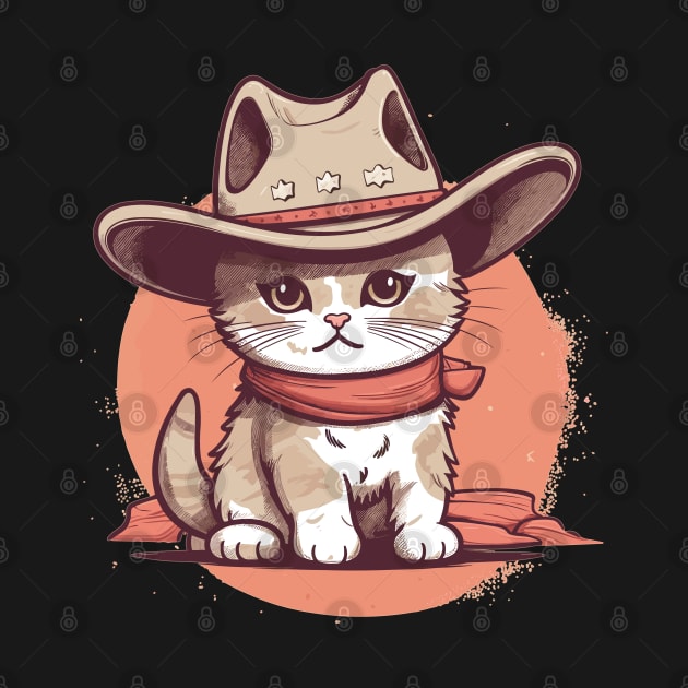 Funny Cat Cowboy Cowgirl Meow Howdy Meowdy by KsuAnn