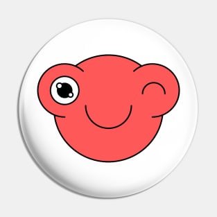 Funky red goldfish emoji Pin