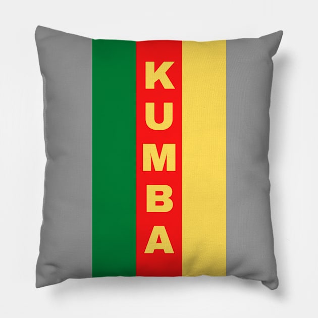 Kumba City in Cameroon Flag Colors Vertical Pillow by aybe7elf