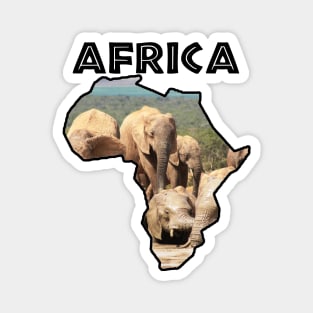 Africa Wildlife Continent Elephant Swim Magnet