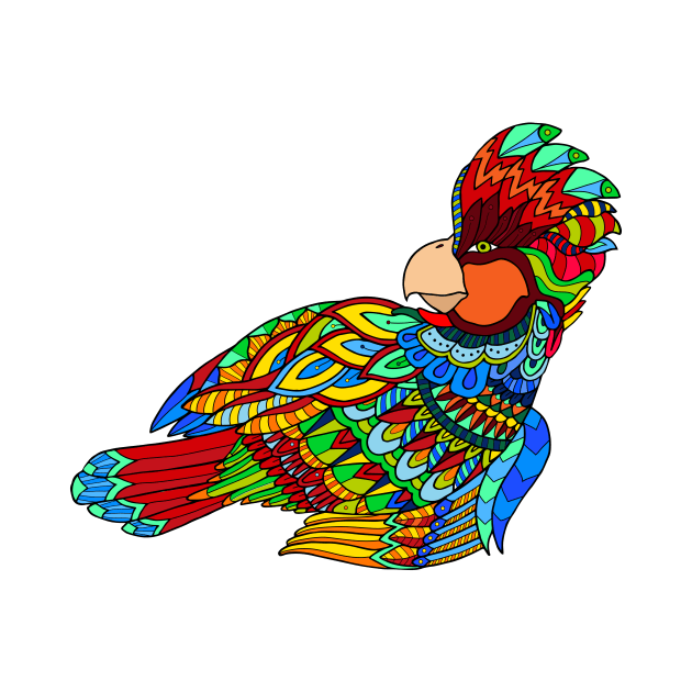 Zentangle parrot by ComPix