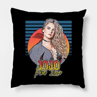 greatest hits style 80s jojo mad love / retro vintage flyers Pillow