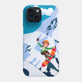 Winter snowboarder Boy Phone Case