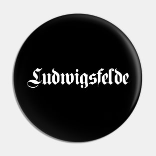 Ludwigsfelde written with gothic font Pin