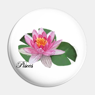 Pisces Floral Orchid Pin