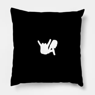 Small LA Rocks Silhouette, White Pillow