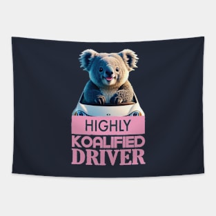 Just a Highly Koalified Driver Koala Tapestry