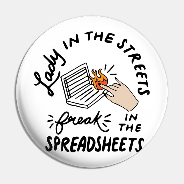 Spreadsheets Pin by CreativeShirt