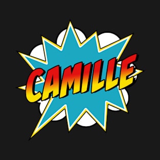 Boys Camille Name Superhero Comic Book T-Shirt