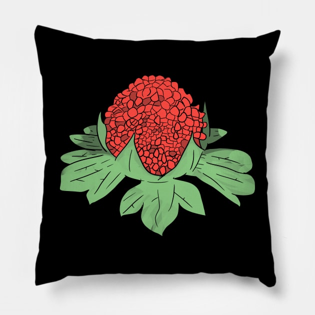 Strawberry plant Pillow by Artemis Garments