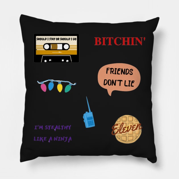 Stranger Things pack Pillow by designr-shop