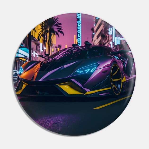 Dark Neon Sports Car in Beach Neon City Pin by star trek fanart and more