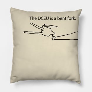 The DCEU Is a Bent Fork (Outline) Pillow