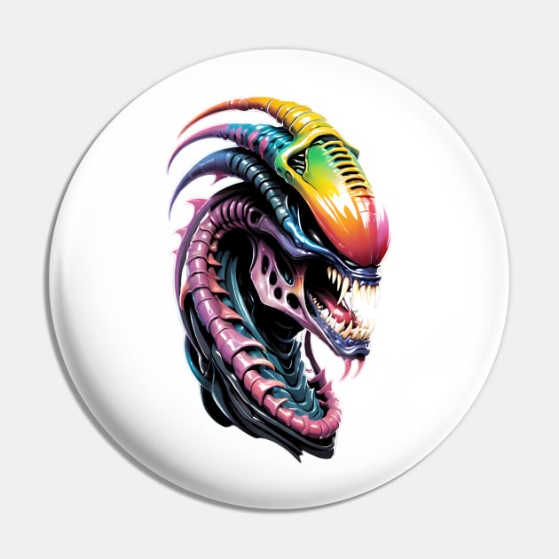 Colorful Alien 02 Pin by AlienCollectors