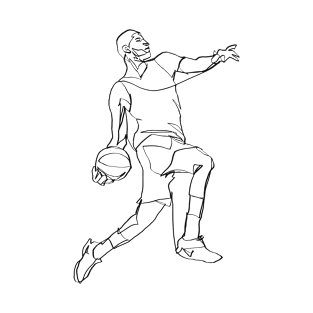 Basketball line art T-Shirt