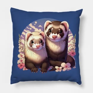 Ferret couple Pillow