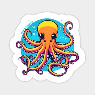 Mysterious Cthulhu Octopus friendly creature design Magnet