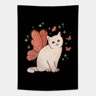 Fairycore Cute Butterfly Fairy Wings Cat Grunge Aesthetic Tapestry