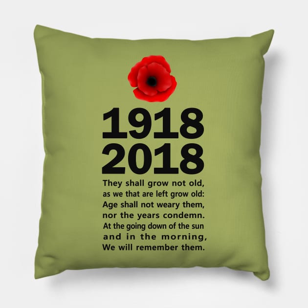 World War One Centenary Pillow by SeattleDesignCompany