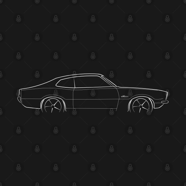 1979 Ford Maverick - profile stencil, white by mal_photography