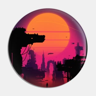 Cyberpunk City Pin