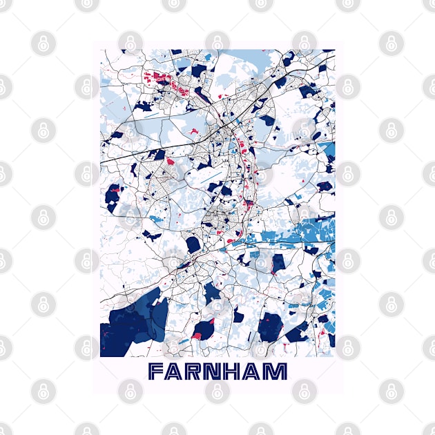 Farnham - United Kingdom MilkTea City Map by tienstencil