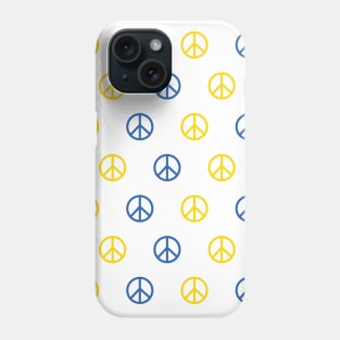 Ukrainian design| Peace sign in Ukraine flag color pattern Phone Case