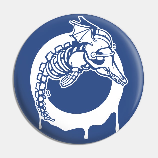 Reikland Undead Dolphins - White Design Pin by KarlderTolle