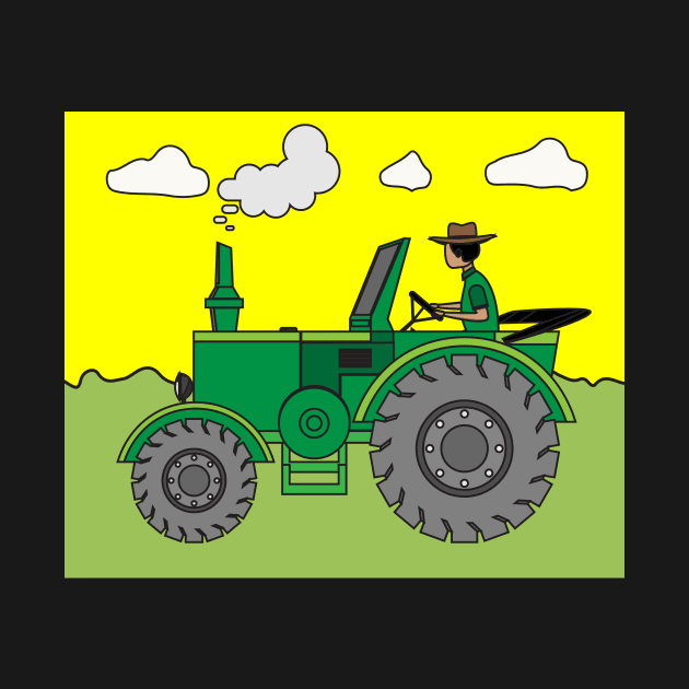 Tractor Trecker Farmer Vice by flofin