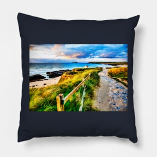 Path To The Sea, Gwithian, Cornwall Pillow