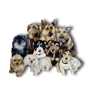 A wobbly 3D pack of dogs! T-Shirt