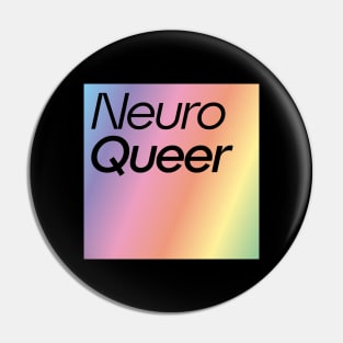 NeuroQueer Rainbow Block Logo Pin